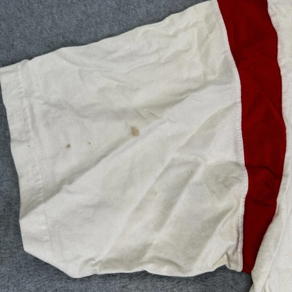 Vintage Double Line Shirt Mens XL White Red Ringer 68 Dirty Playas Graphic 90s